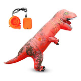 Fantasia De Halloween De Dinossauro Inflável Vermelha