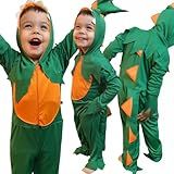 Fantasia Dinossauro Infantil Criança Longo Verde Luxo Menino Menina Unissex 5