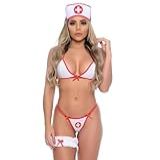 Fantasia Erótica Médica Sexy Calcinha Sutiã Lingerie Sensual Único Branco 
