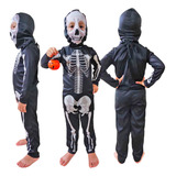 Fantasia Esqueleto Caveira Infantil Halloween Dia Das Bruxa