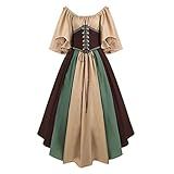 Fantasia Feminina Medieval Renascentista Cosplay Vestido De Halloween Fantasia De Noiva Vampira Vestido Para Mulheres Caqui 3G