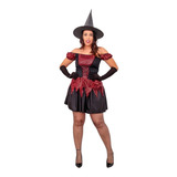 Fantasia Halloween Feminina Vestido De Bruxa