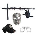 Fantasia Halloween Kit Polícia Caveira Fantasma