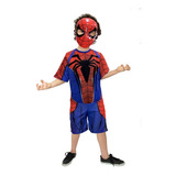 Fantasia Homem Aranha Infantil Avengers Com Mascara