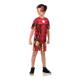 Fantasia Homem De Ferro Curto Infantil Marvel Vingadores
