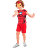 Fantasia Homem De Ferro Infantil Clássica Original C máscara