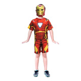 Fantasia Homem De Ferro Super Heroi Infantil Avengers Iron