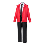 Fantasia Homem Motosserra Peruca Cosplay Uniforme De Festa