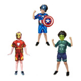 Fantasia Hulk homem Ferro capitão America C  Mascaras Escudo