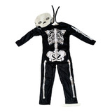 Fantasia Infantil De Caveira Esqueleto Criança Halloween