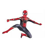 Fantasia Infantil De Luxo Homem aranha Ferro Com Máscara