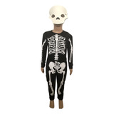 Fantasia Infantil Esqueleto Caveira Halloween