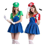 Fantasia Infantil Feminina Super Mario Bros Mario Luigi