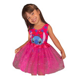 Fantasia Infantil Lilo Stitch Body Saia Tule Do 4 Ao 10