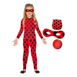 Fantasia Infantil Menina Lady Joaninha Completa Luxo