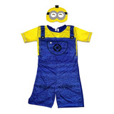 Fantasia Infantil Minions Com Mascara De Plastico Luxo