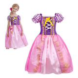 Fantasia Infantil Princesa Rapunzel Enrolados Vestido Luxo