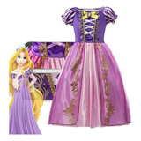 Fantasia Infantil Princesa Vestido De Festa Rapunzel Menina