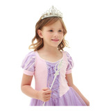 Fantasia Infantil Rapunzel Brinde Tiara Varinha