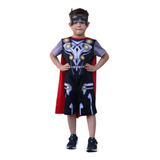 Fantasia Infantil Roupa Thor Capa Mascara Crianças