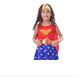 Fantasia Infantil Super Heroína Com Acessórios