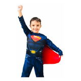 Fantasia Infantil Superman Com Mascara Roupa Infantil