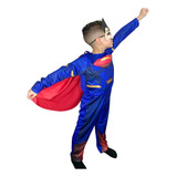 Fantasia Infantil Superman Longa Com Mascara E v a Com Capa
