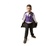 Fantasia Infantil Vampiro Halloween Drácula Morcego