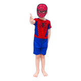 Fantasia Infantil Vingadores Heróis Curta Short Homem Aranha