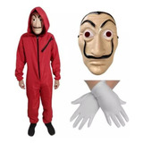 Fantasia La Casa De Papel Adulto Unisex Cosplay Máscara Luva