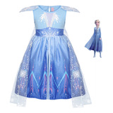 Fantasia Luxo Vestido Elsa Frozen 2