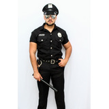 Fantasia Masculina Adulto Policial   Linha Luxo