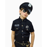 Fantasia Masculina Infantil Policial  camisa