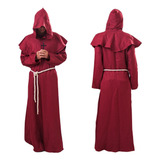 Fantasia Masculino Monge Medieval Cosplay Pronta Entrega