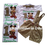 Fantasia Mickey Safari Camiseta Pai E Mãe Completa