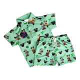 Fantasia Mickey Safari Menino Conjunto Temático Personalizad