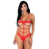 Fantasia Mini Body Laís Vermelho 7274 Pimenta Sexy