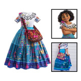 Fantasia Mirabel Encanto Vestido Infantil Disney Bolsa