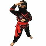 Fantasia Ninja Samurai Infantil Criança Capuz Espada 12 