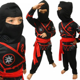 Fantasia Ninja Samurai Infantil Criança Com Capuz Barato