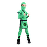 Fantasia Ninja Verde Infantil Com Capuz