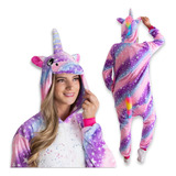 Fantasia Pijama Unicórnio Adulto Kigurumi Pronta Entrega