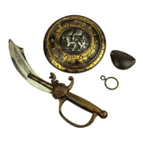 Fantasia Pirata Medieval Kit Espada Escudo