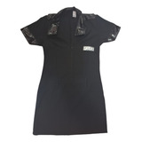 Fantasia Policial Lia Feminina Vestido Curto Festa Fantasia