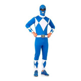 Fantasia Power Ranger Adulto Azul Luxo