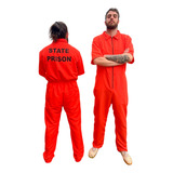Fantasia Presidiário Adulto Carnaval Halloween Envio 24h
