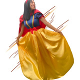 Fantasia Princesa Branca De Neve Adulto Longo Luxo Capa