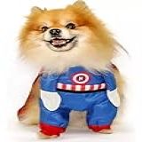 Fantasia Roupa Cachorro Porte Médio Pequeno Super Herói PP 