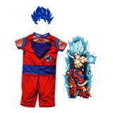 Fantasia Roupa Infantil Goku Máscara Dragon