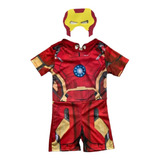 Fantasia Roupa Infantil Homem De Ferro C Mascara Envio Já